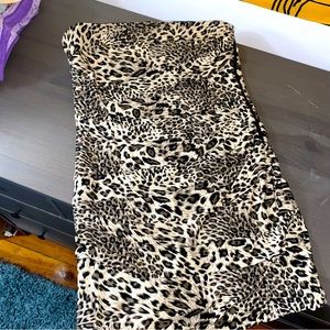 Strapless Bodycon Cheetah Print Dress Size L